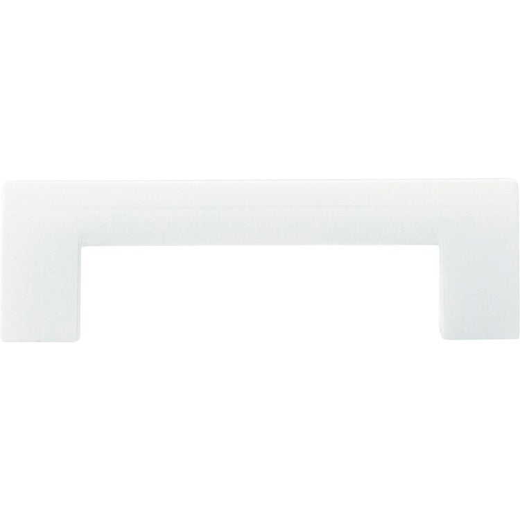 Drawer Pull Atlas Round Rail High White Gloss Zinc Alloy 3-3/4 Inch - Frankwebs