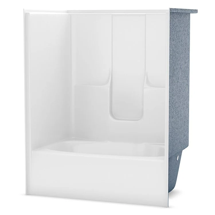 Tub and Shower Module 60 x 40-1/2 x 73-1/2 Inch AcrylX Right Hand White - Frankwebs