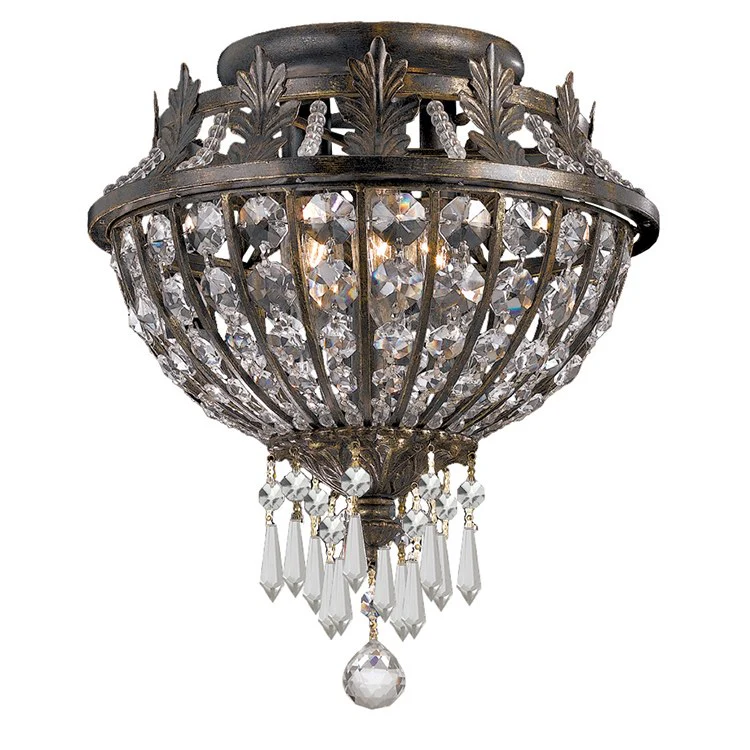 Vanderbilt Three-Light Flush Mount Ceiling Fixture - Frankwebs