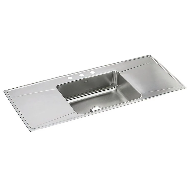 Kitchen Sink Lustertone Classic 54 x 22 Inch Single Bowl Lustrous Highlighted Satin Top Mount - Frankwebs