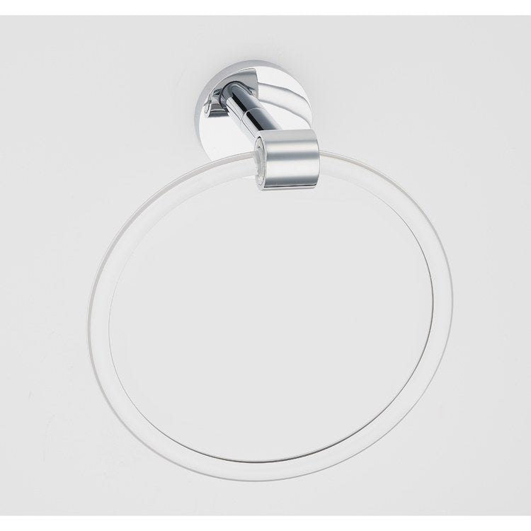 Towel Ring Contemporary Acrylic Bath 6 Inch Polished Chrome Brass 2-15/16 Inch - Frankwebs