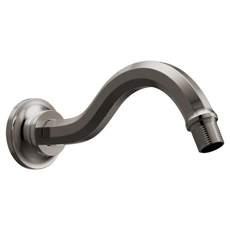 Shower Arm Beauclere with Flange Brilliance Black Onyx 1/2 IN NPT Brass Wall Mount - Frankwebs