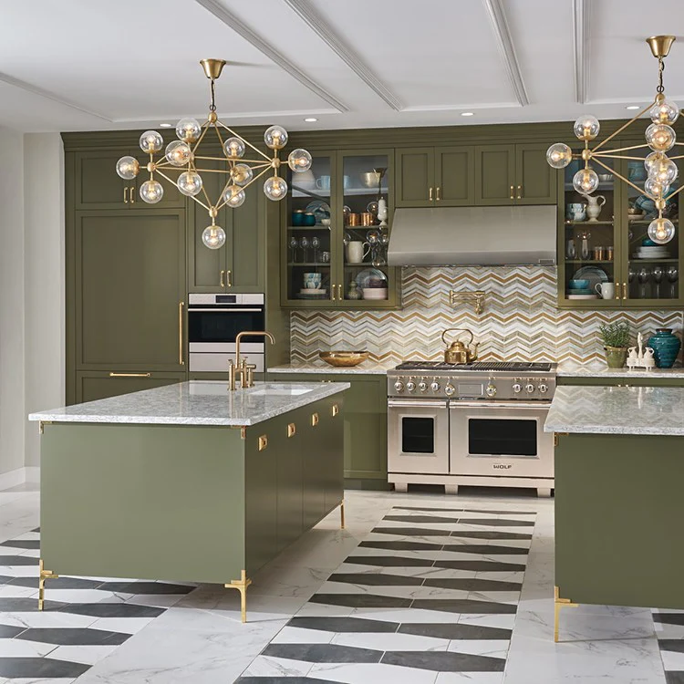 Litze Two Handle Kitchen Bridge Faucet with Square Spout/Industrial Handle/Side Sprayer - Frankwebs