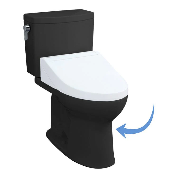 Toilet Bowl Drake II Elongated Universal Height Ebony ADA - Frankwebs