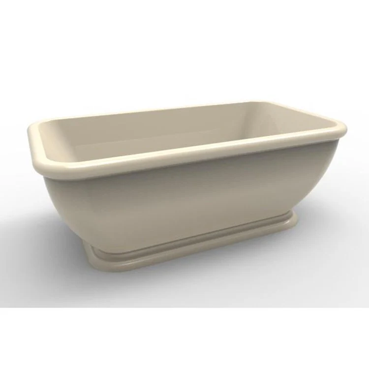 Air Tub Designer Collection Rockwell Freestanding Biscuit Rectangle Acrylic 70 x 36 x 24 Inch - Frankwebs