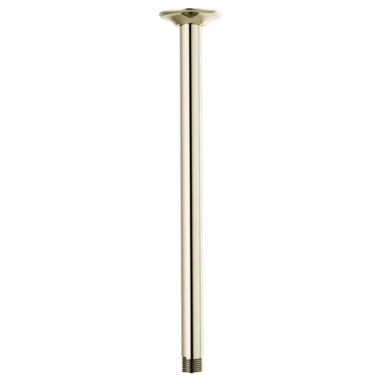 Shower Arm Universal Showering with Round Flange Brilliance Luxe Nickel 14 Inch 1/2