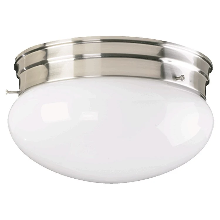 Signature Two-Light Large Plain Mushroom Flush Mount Ceiling Fixture - Frankwebs