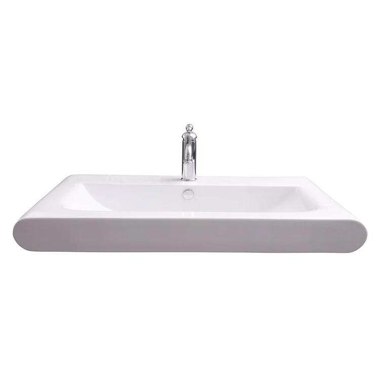 Lavatory Sink Tevis Wall Hung with Overflow 36 Inch Rectangle White - Frankwebs