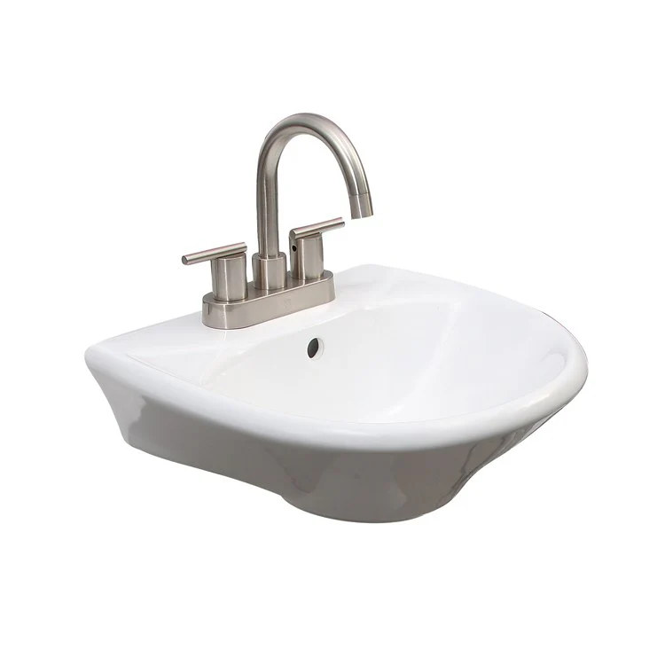 Pedestal Lavatory Gair Centerset White Round - Frankwebs