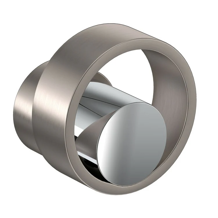 Volume Control Trim Eclissi with Diverter 1 Circular Handle Matte Black/Satin Nickel - Frankwebs