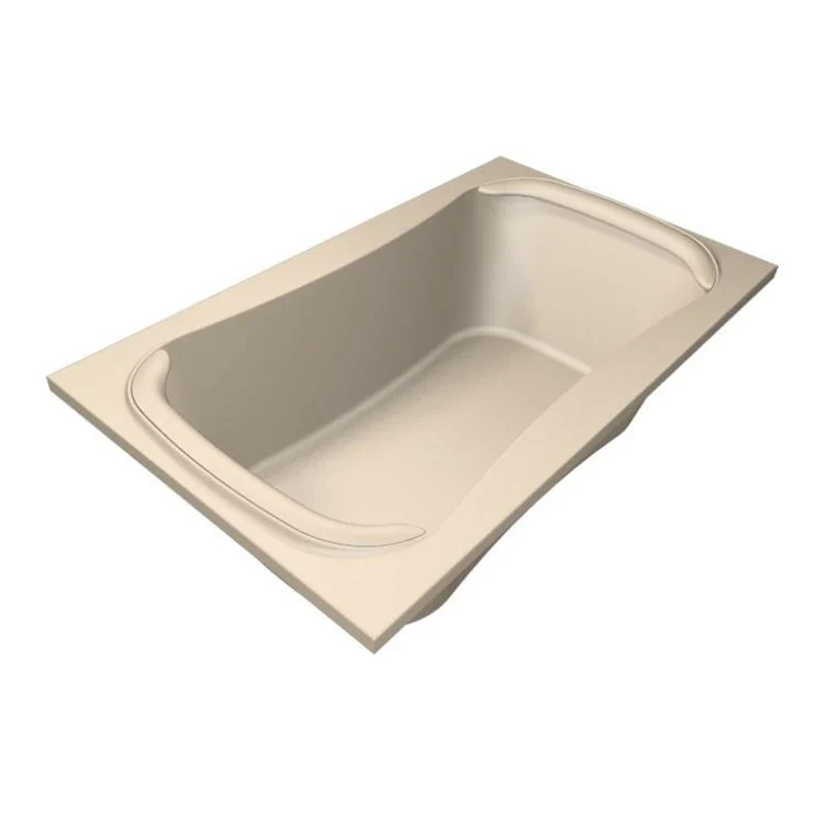 Combination Tub Designer Collection Fantasy 60 x 42 x 21 Inch Drop-In Center Drain Bone Rectangle - Frankwebs