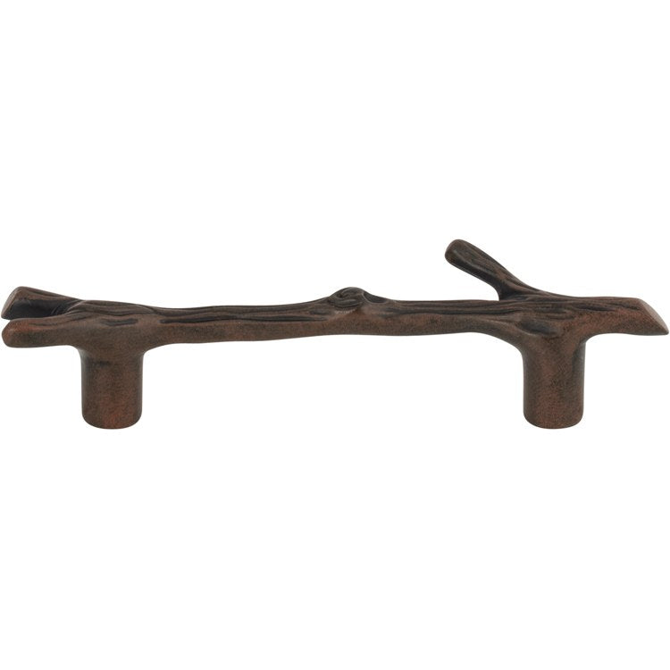 Drawer Pull Atlas Nature Twig Burnished Bronze Zinc Alloy 3 Inch 4-1/2 x 1/2 Inch - Frankwebs