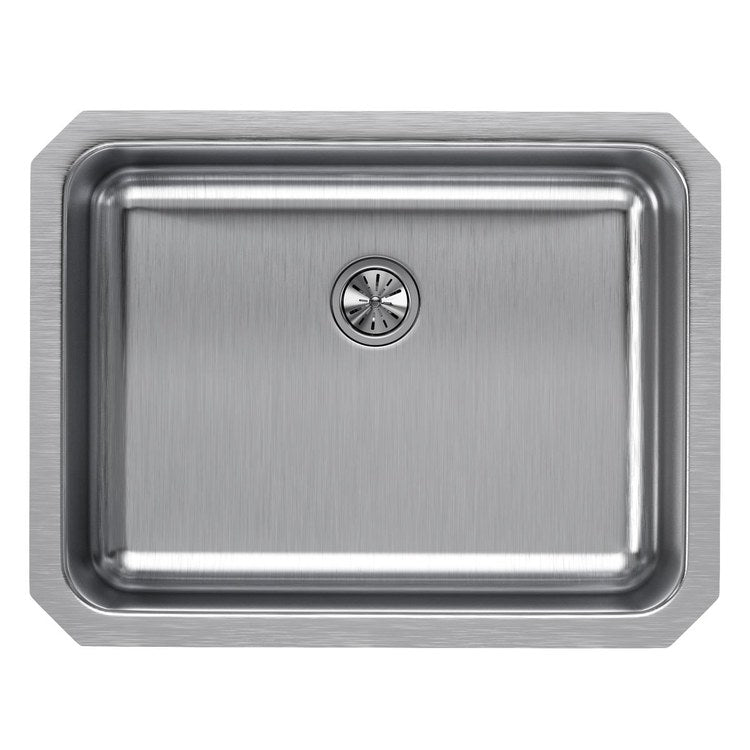 Sink Kit Lustertone Classic 23.5 x 18.25 Inch Single Bowl Lustrous Satin Perfect Drain Strainer - Frankwebs