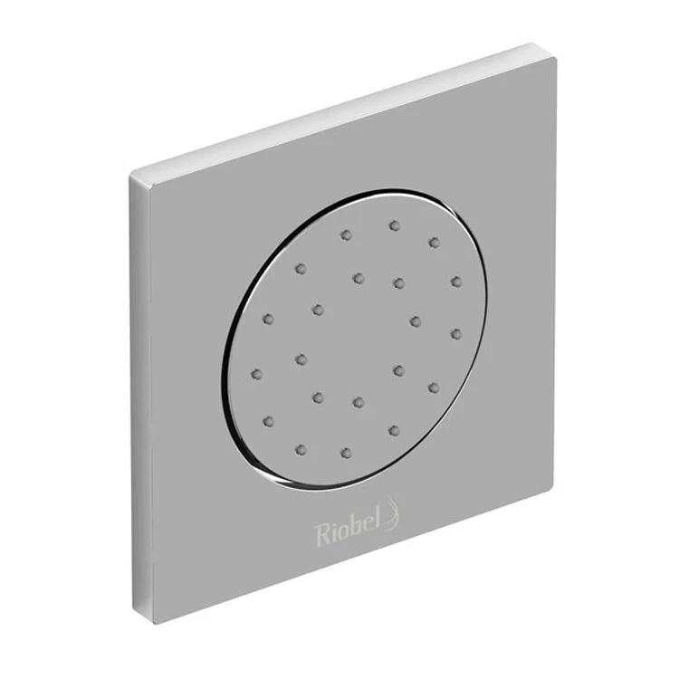 Body Spray Chrome Square Tile 4-7/8L x 4-7/8W x 3/8H Inch 1 Function 1.2 Gallons per Minute 1/2 Inch NPT - Frankwebs