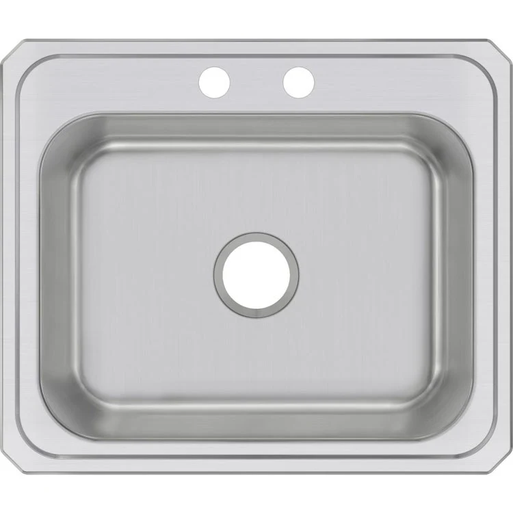 Kitchen Sink Celebrity 25 x 21.25 Inch Single Bowl 2 Hole Brushed Satin Drop-In - Frankwebs