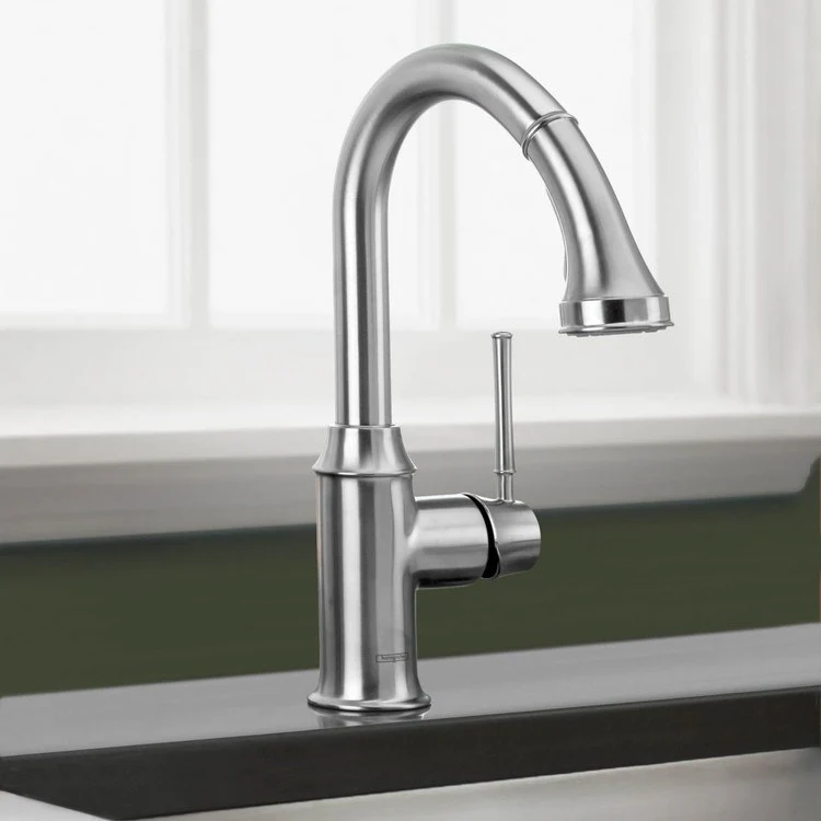 Talis C Single Handle Pull Down Prep Faucet with Dual Spray - Frankwebs