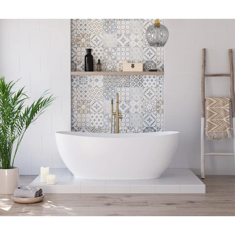 Freestanding Tub Valentina 66-7/8 x 31-1/2 x 23-1/2 Inch 1 Piece Center Drain Matte White Oval - Frankwebs