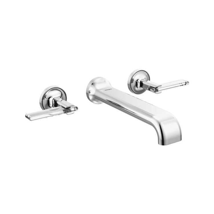 Tub Filler Allaria Wall Mount 8 Inch Spread 2 Less Handle ADA Brilliance Luxe Nickel - Frankwebs