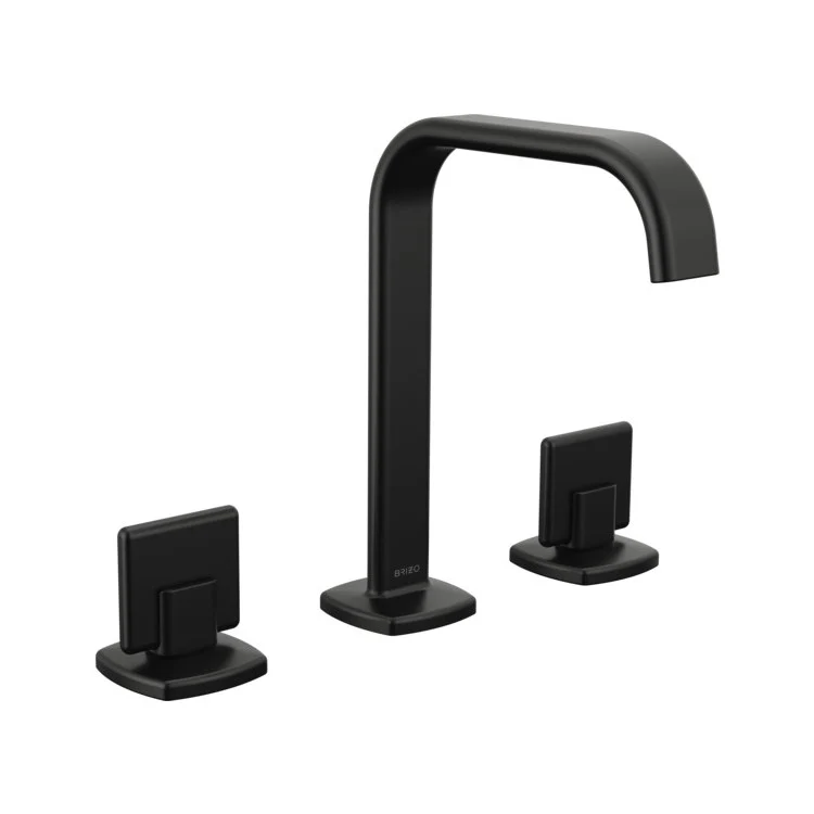 Lavatory Faucet Allaria Widespread 6-16 Inch Spread Less Handle ADA WaterSense Matte Black 1.2 Gallons per Minute Square - Frankwebs