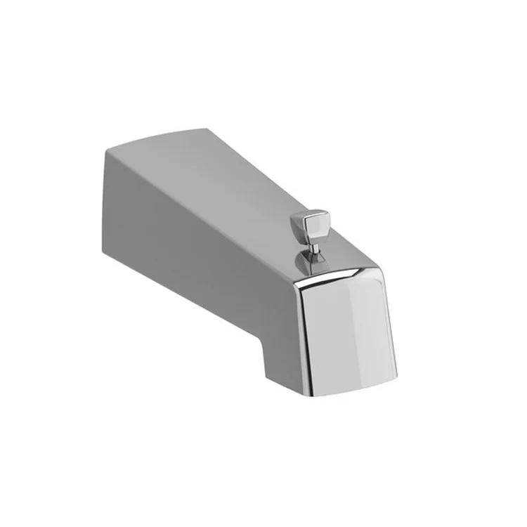 Tub Spout Square with Integrated Diverter Chrome 7-1/4L Inch Brass - Frankwebs