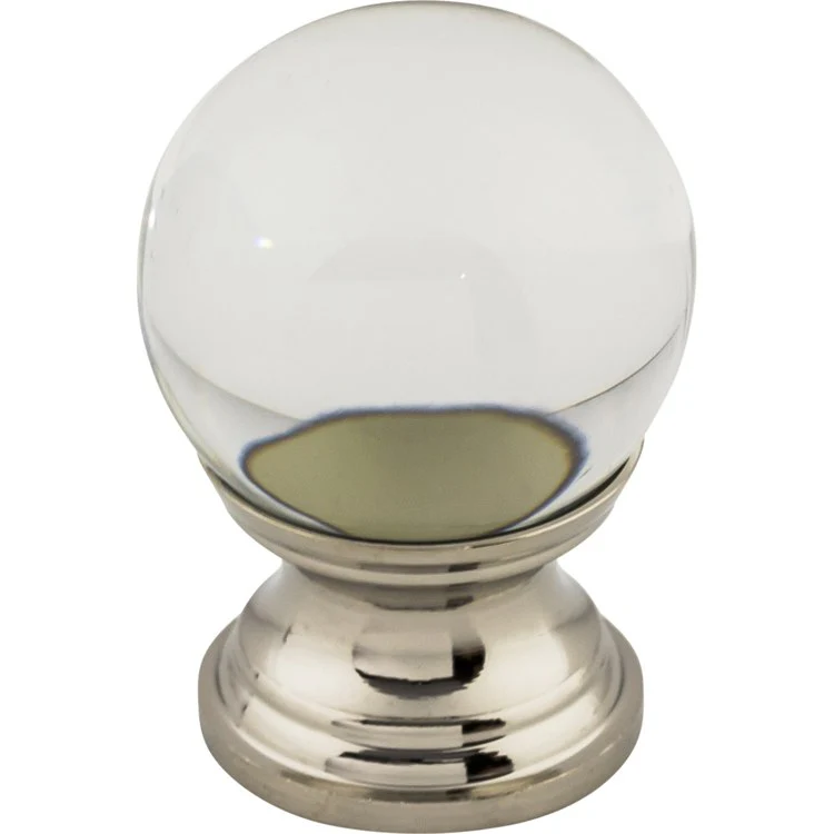 Knob Serene Clarity Clear Round for Decorative Hardware Polished Chrome Zinc Alloy 1 Inch 1-3/8 Inch - Frankwebs