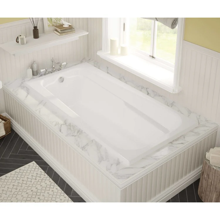 Tub Timeless 72 x 36 Inch Alcove Whirlpool End White Acrylic - Frankwebs