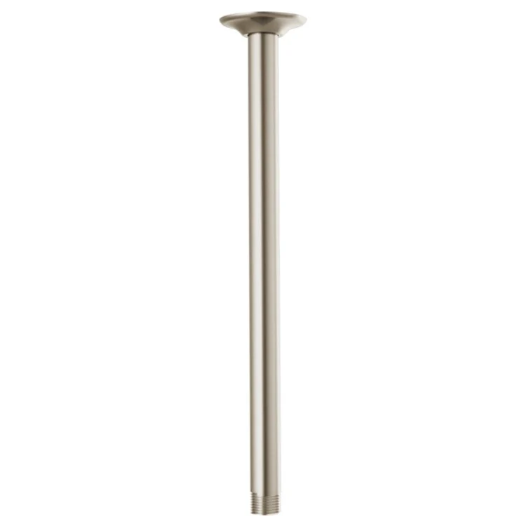 Shower Arm Universal Showering with Round Flange Brilliance Luxe Nickel 14 Inch 1/2