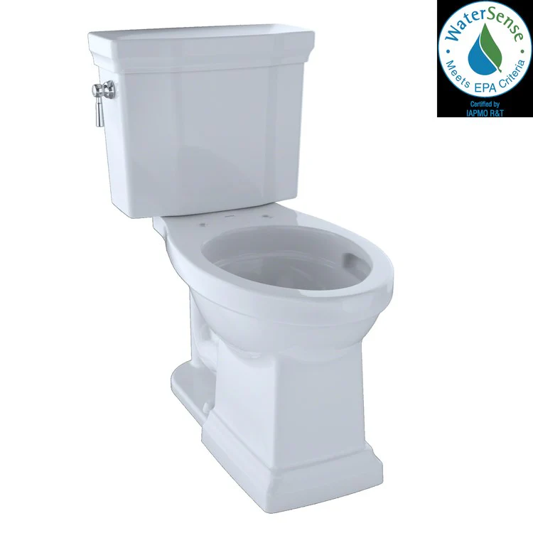 Toilet Promenade II 2 Pieces Close Coupled Universal Height Bone Elongated ADA 31-1/4 Inch 1.28 Gallons per Flush Left Hand Chrome Less Seat - Frankwebs