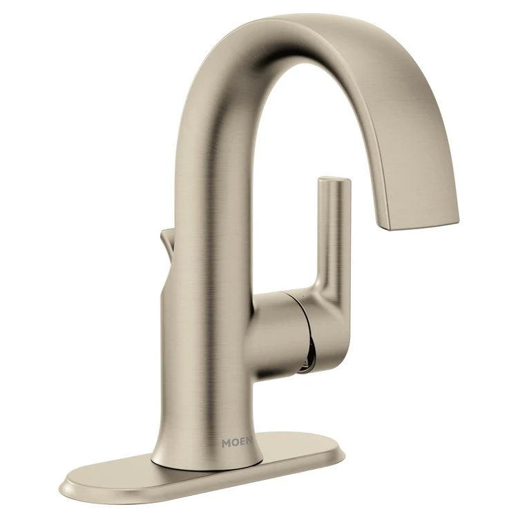Lavatory Faucet Doux 1 Lever ADA WaterSense Brushed Nickel 1.2 Gallons per Minute 1/3 Hole Metal 4-1/2 Inch - Frankwebs