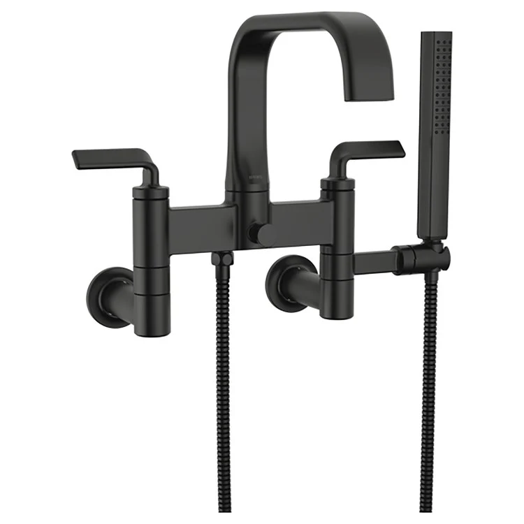 Tub Filler Trim Allaria 2 Twist Lever Brilliance Luxe Nickel ADA 8 Inch Spread 11.0 Gallons per Minute - Frankwebs