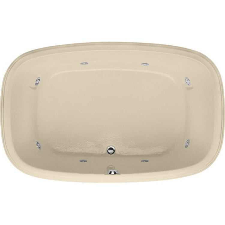 Whirlpool Tub Designer Collection Sylvia 66 x 38 x 22 Inch Alcove Side Center Drain Biscuit Rectangle - Frankwebs