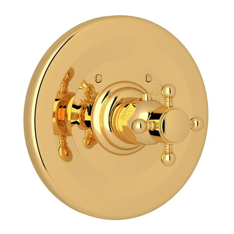 Thermostatic Trim Less Volume Control 1 Cross Unlacquered Brass 3/4 Inch 12 Gallons per Minute - Frankwebs