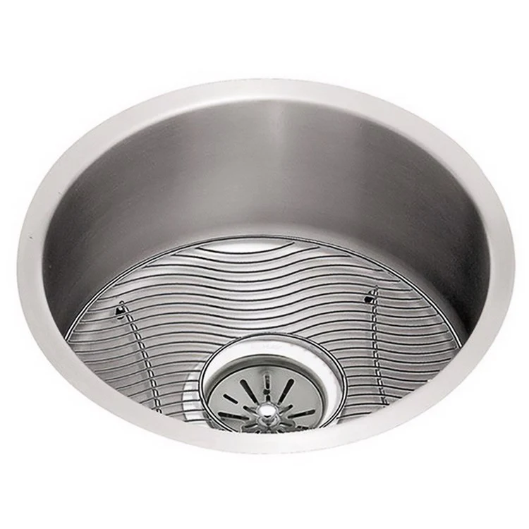 Kitchen Sink Lustertone Classic 18.375 x 18.375 Inch Single Bowl Kit Lustrous Satin Undermount Drain Location Center - Frankwebs