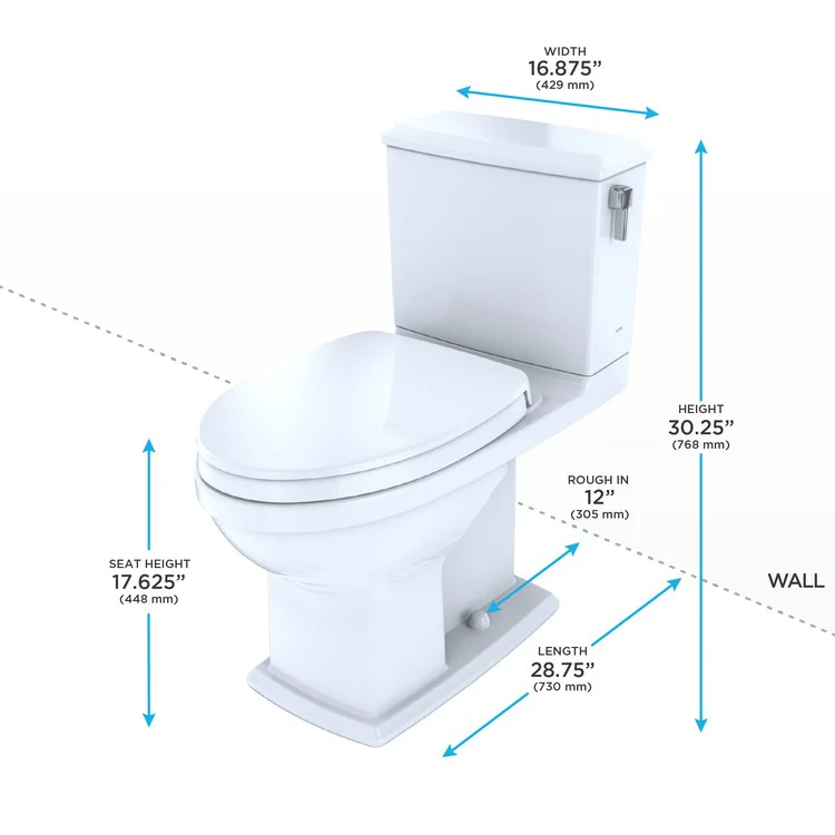 Toilet Connelly 2 Pieces Close Coupled Universal Height Cotton Elongated 30-1/4 Inch 0.9/1.28 Gallons per Flush Right Hand Chrome Soft Close - Frankwebs