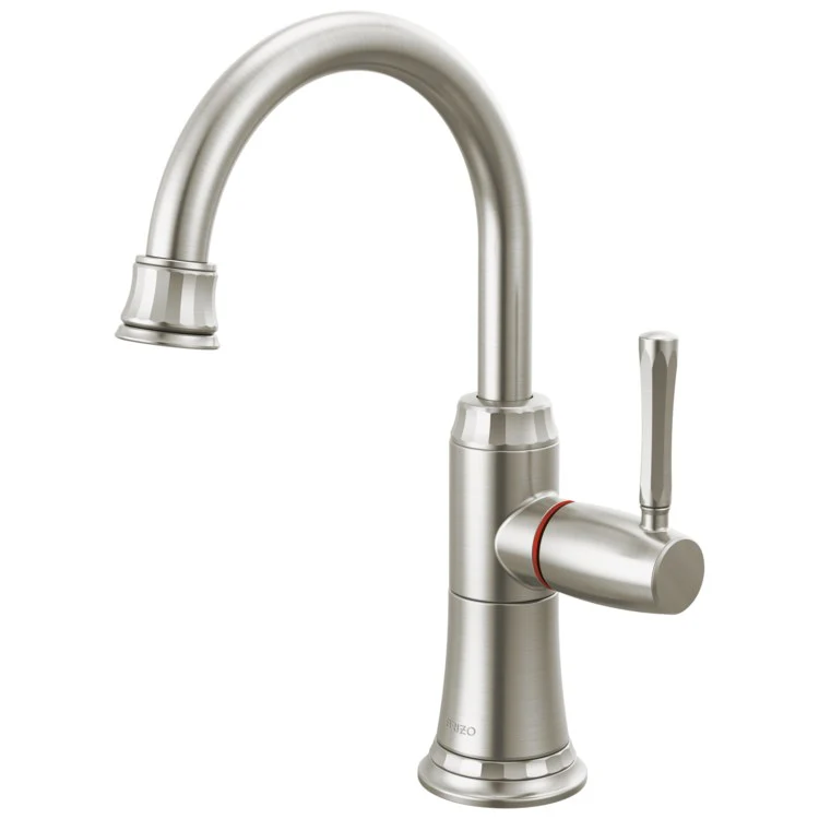 Beverage Faucet Tulham Instant Hot 1 Lever ADA Polished Chrome Arc 360 Degree Swivel - Frankwebs