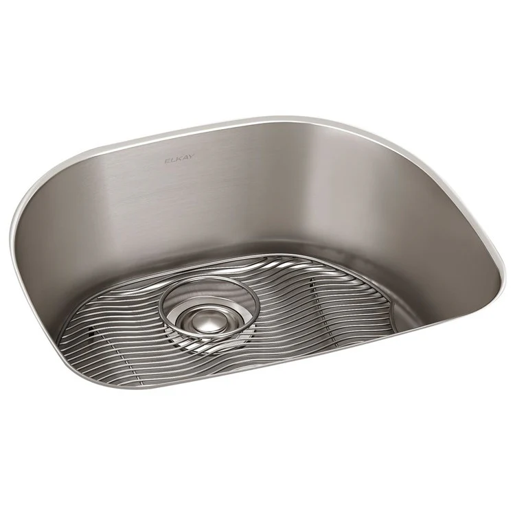 Sink Kit Lustertone Iconix 23.625 x 21.25 Inch Single Bowl Luminous Satin Bottom Grid Drain Strainer - Frankwebs