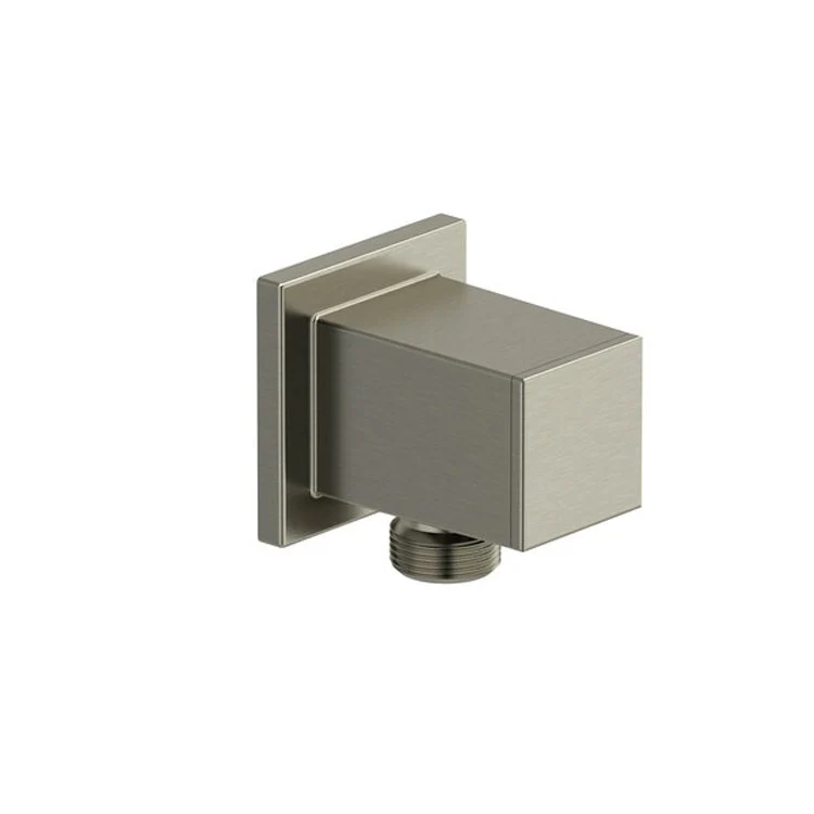 Handshower Elbow Outlet Square 2-1/4 Inch Brass Brushed Nickel 1/2 Inch - Frankwebs