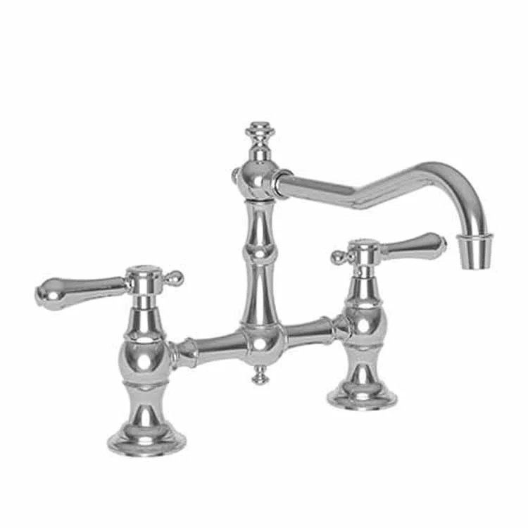 Kitchen Faucet Chesterfield Bridge 8 Inch Spread 2 Lever ADA Matte White Spout Height 6-3/8 Inch Spout Reach 9-7/16 Inch 1.8 Gallons per Minute - Frankwebs