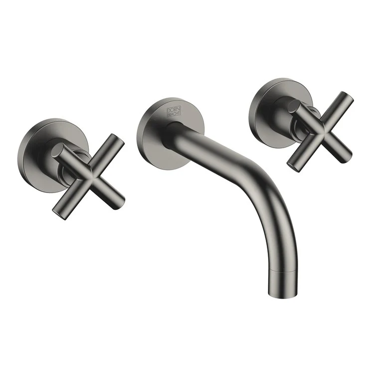 Lavatory Faucet TARA Wall Mount Mixer 2 Cross ADA WaterSense Chrome 1.2 Gallons per Minute Less Drain 3 Hole - Frankwebs