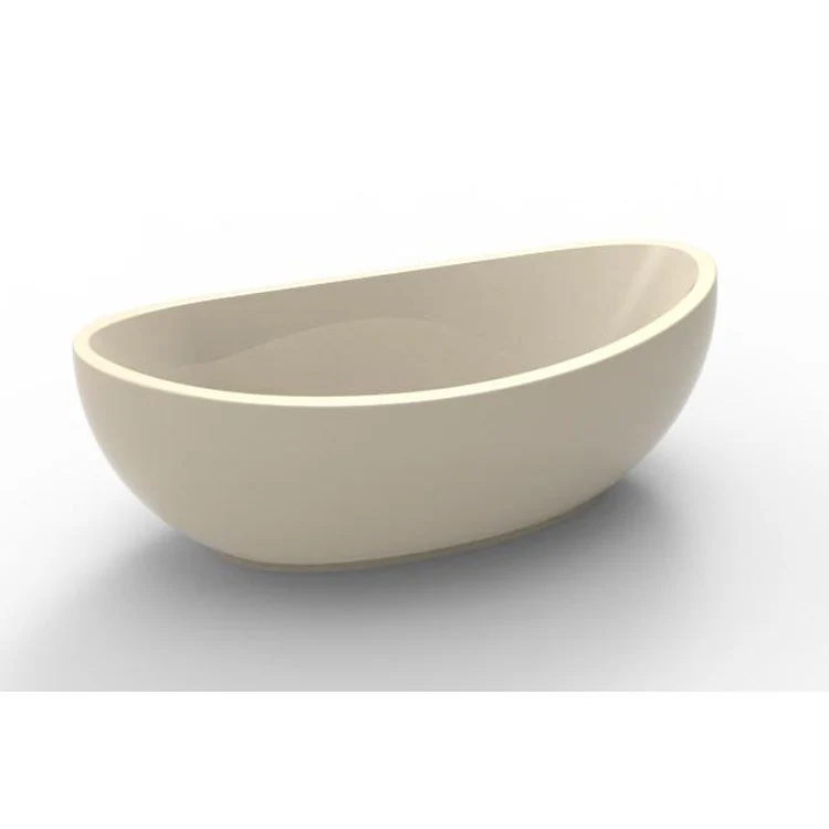 Soaking Tub Designer Collection Picasso 66 x 36 Inch Freestanding Tub Only Center Biscuit Acrylic - Frankwebs