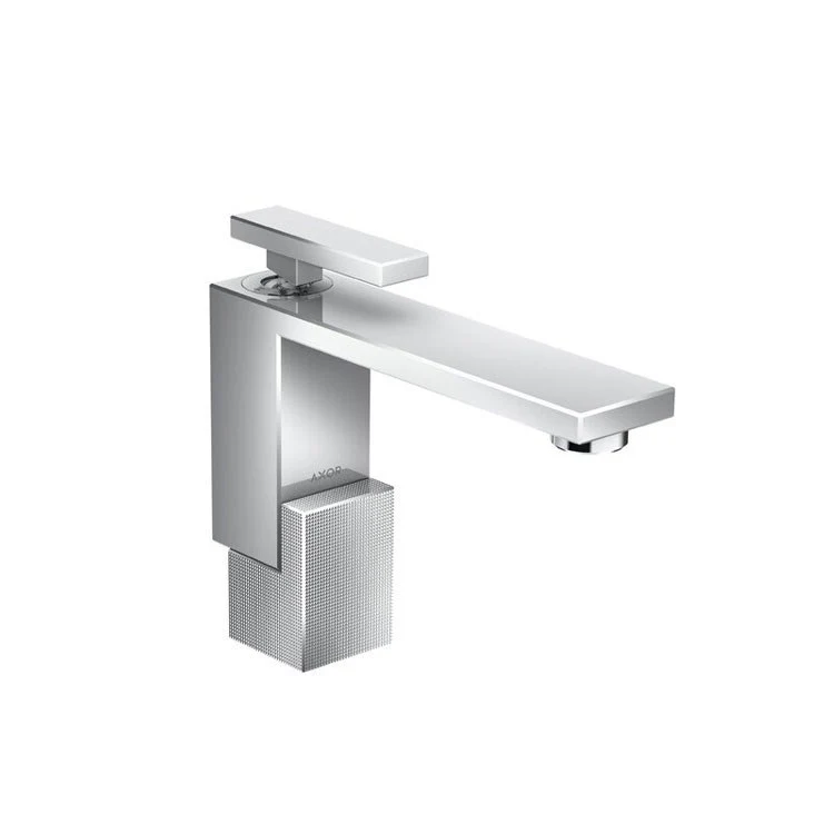 Lavatory Faucet Edge Diamond Cut 1 Lever ADA Chrome 1.2 Gallons per Minute Rigid Less Drain 1 Hole 5-1/8 Inch - Frankwebs