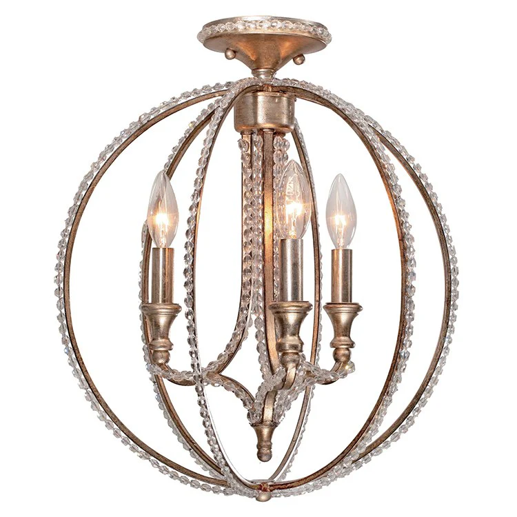 Garland Three-Light Semi-Flush Mount Ceiling Fixture - Frankwebs