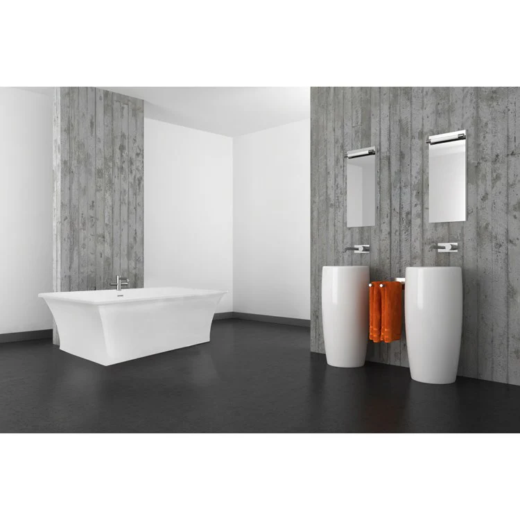 Soaking Tub Studio Collection Charlize 70 x 36 Inch Freestanding Tub Only Center Bone Acrylic - Frankwebs