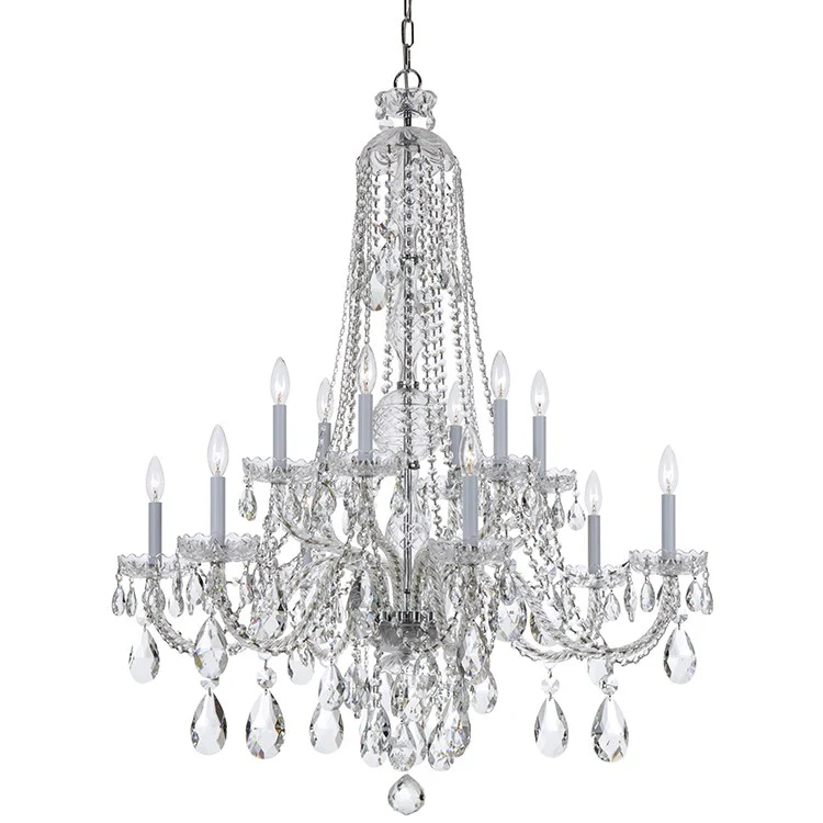 Traditional Crystal Twelve-Light Chandelier - Frankwebs