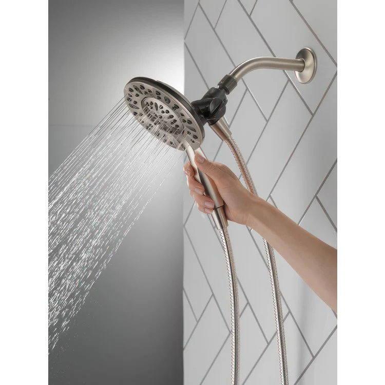 Handshower Combination Universal Showering Components In2ition 2-In-1 Satin Nickel 4 Function 1.75 Gallons per Minute - Frankwebs