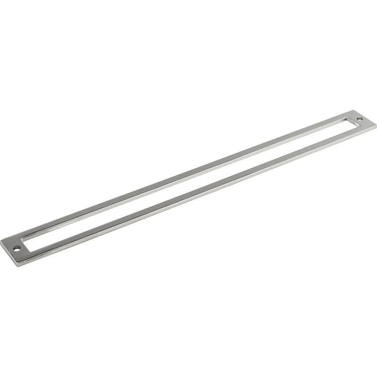 Pull Backplate Lynwood Hollin Rectangle Polished Chrome 12 Inch 2 Hole Zinc Alloy - Frankwebs
