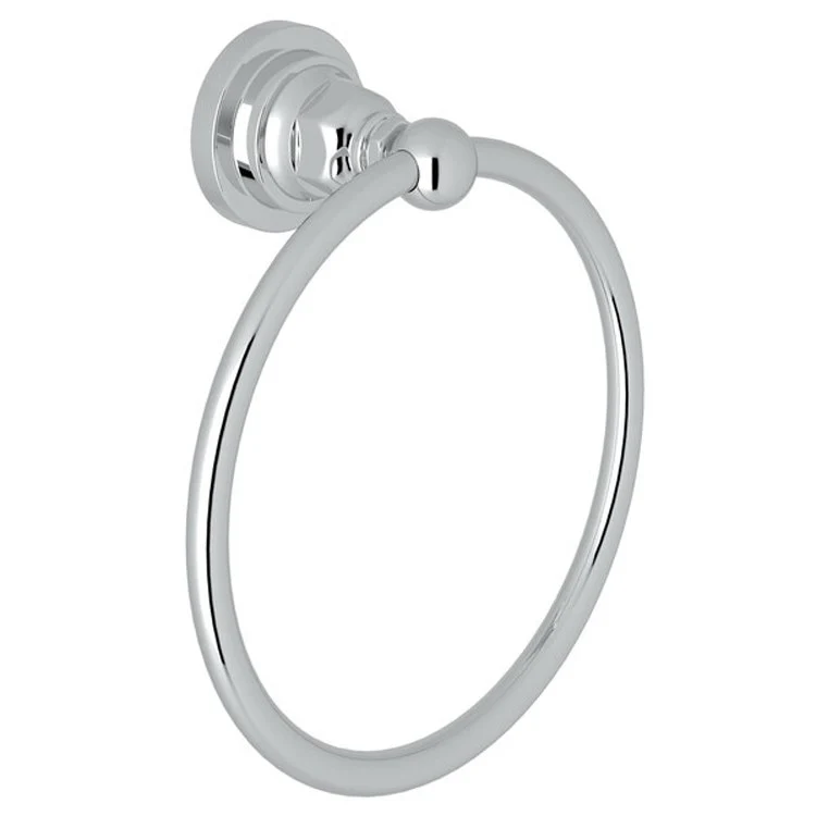 Towel Ring San Giovanni 6 Inch Polished Chrome Brass 2-27/32 Inch Wall Mount - Frankwebs