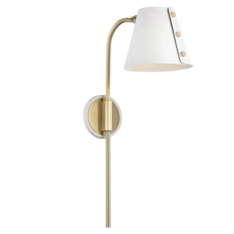 Meta Single-Light LED Wall Sconce with Plug - Frankwebs