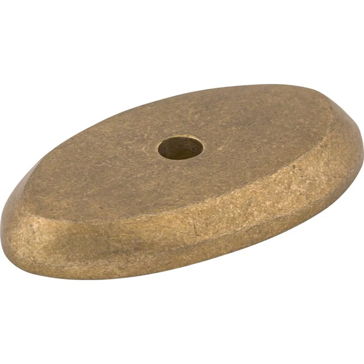 Knob Backplate Aspen Oval Light Bronze 1-1/2 Inch 1 Hole Bronze - Frankwebs