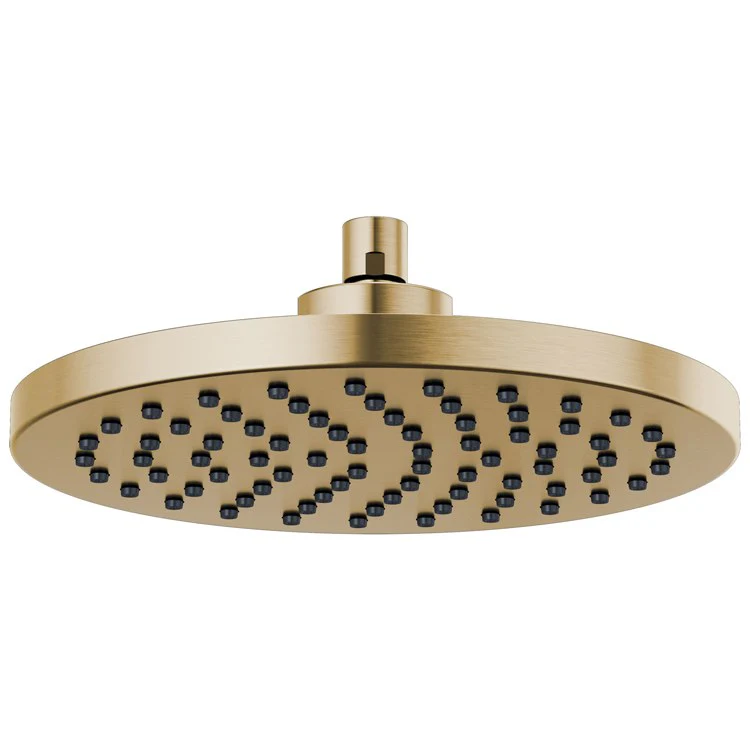 Showerhead Universal Showering 1 Function Rain Can Brilliance Luxe Gold 10 Inch 1.75 Gallons per Minute Round - Frankwebs